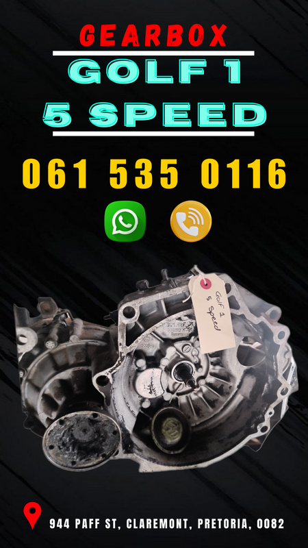 Golf 1 5 speed gearbox R3000 Call or WhatsApp me 0636348112