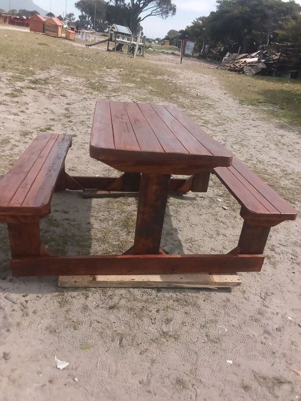 6 Seater Wooden Bench