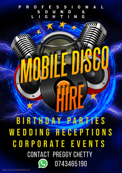 Mobile Disco, Birthday Parties, Corporate Events, Wedding Events, Year End Company Parties,
