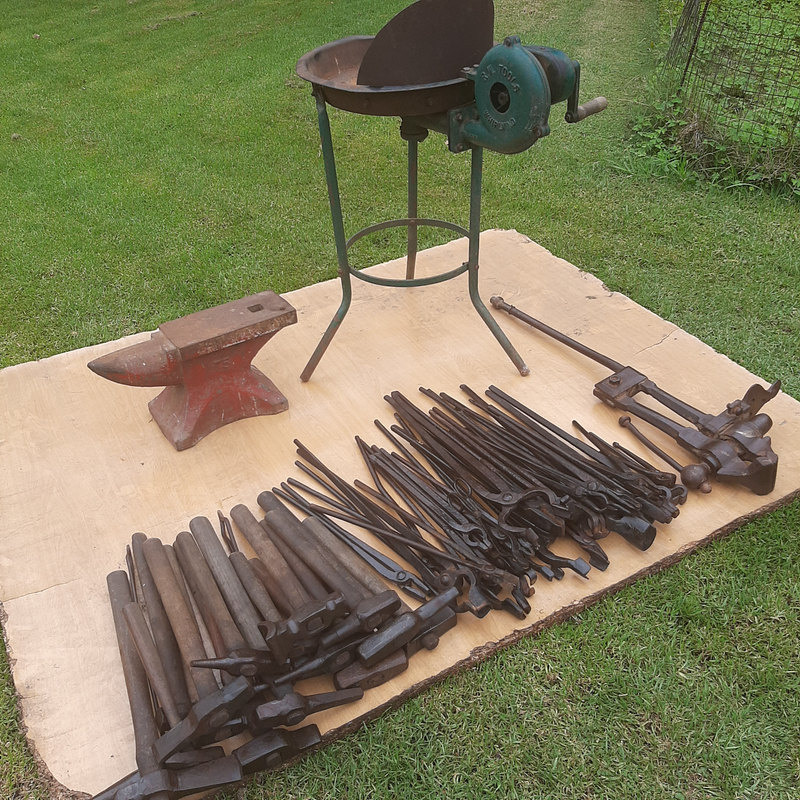 Full blacksmith workshop tools and equipment
