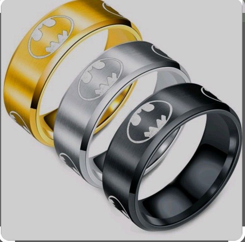 Batman &amp; superman cosplay logo rings