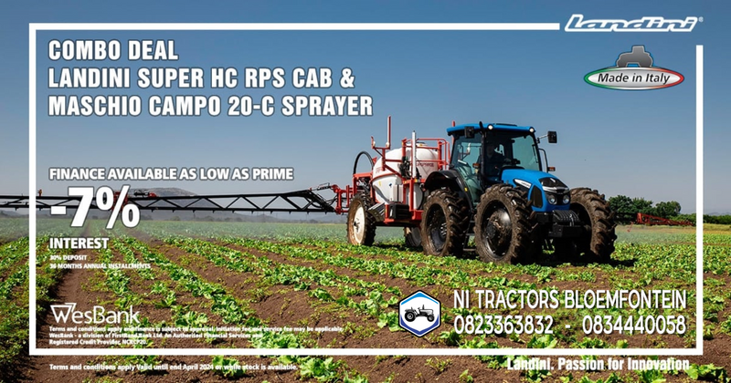PROMO - Landini Super HC RPS CAB &amp; Maschio Campo 20-C Sprayer