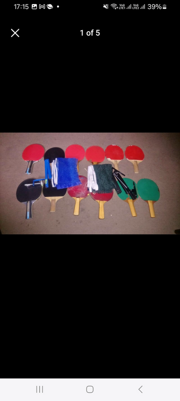 Table Tennis items sold as one lot