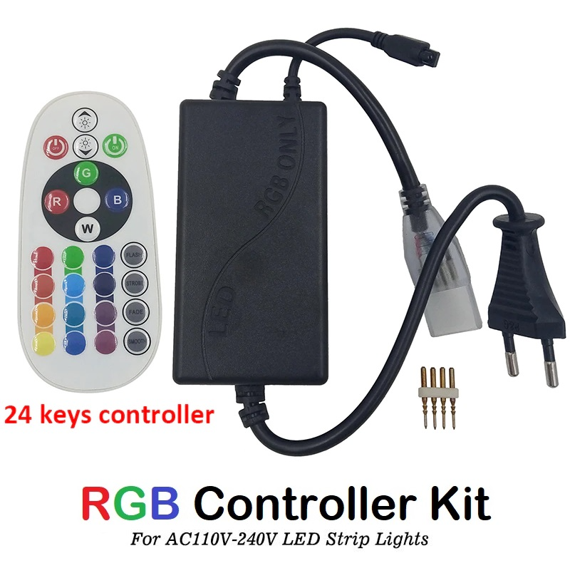 MultiColour RGB LED Controller Plus IR Remote for 220V LED Strip Light Wireless.15A. Brand New Items