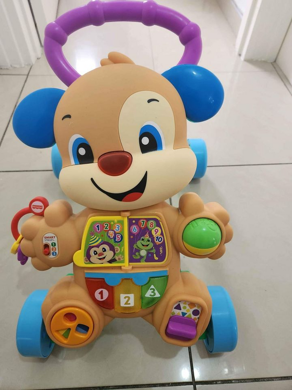 Fisher-Price Branded Baby Walking Aid - Learn with Puppy Walker, With lights and Sounds