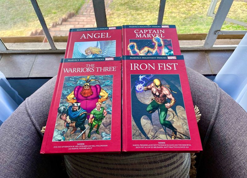 Marvel’s Mightiest Heroes Hardcover Comic Books - Angel, Captain Marvel, Warriors Three, Iron Fist