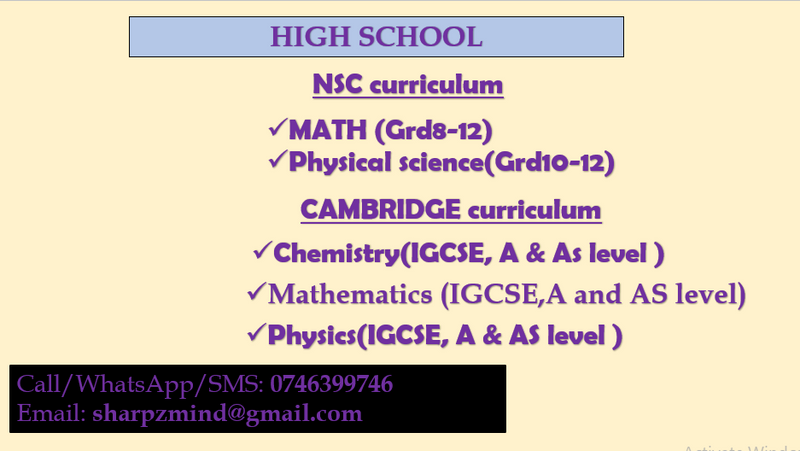 ONLINE TUITION AVAILABLE AT EFFECTIVE RATE: MATH, Physical science, and engineering SUBJECTS