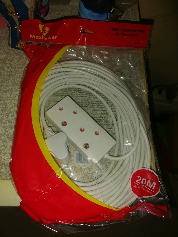 Extension cord for sale. 20metres.R100.