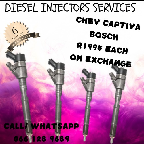 CHEVROLET CAPTIVA BOSCH DIESEL INJECTORS FOR SALE ON EXCHANGE OR TO RECON