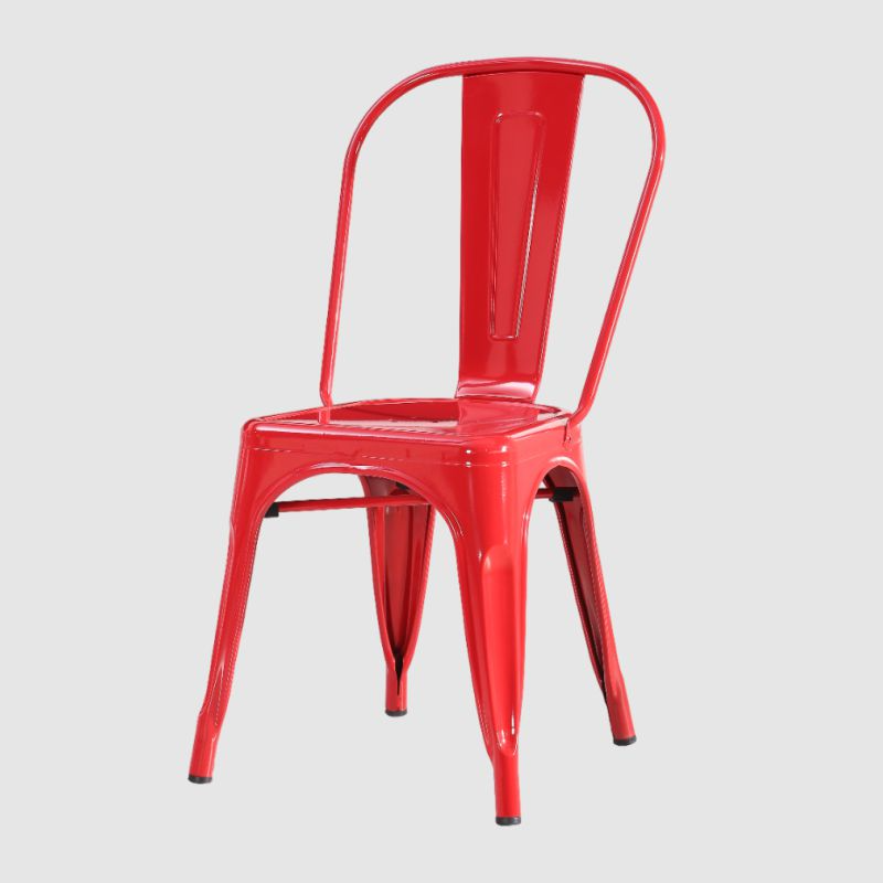 Metal Tolix Cafe Chair-Red -R699