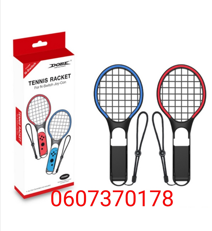 Nintendo Switch Tennis Racket Set - Attachment for Joy-Con Controllers