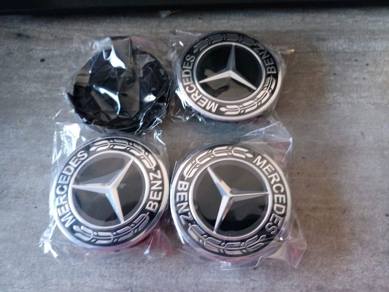 Mercedes Benz black wheel caps