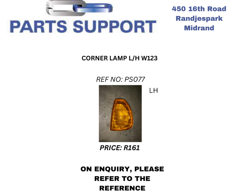 Corner Lamp L/H W123