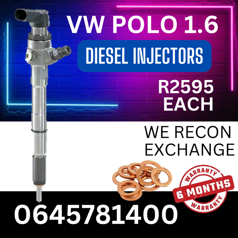 VW Polo 1.6L diesel injectors for sale