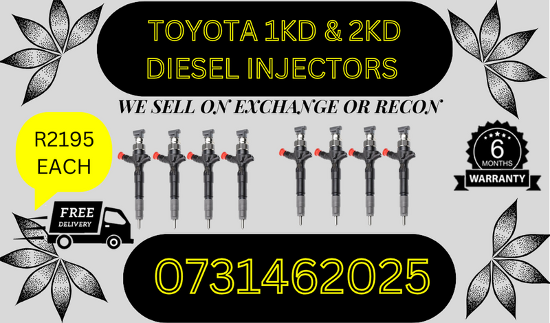 Toyota 1KD AND 2K diesel injectors for sale