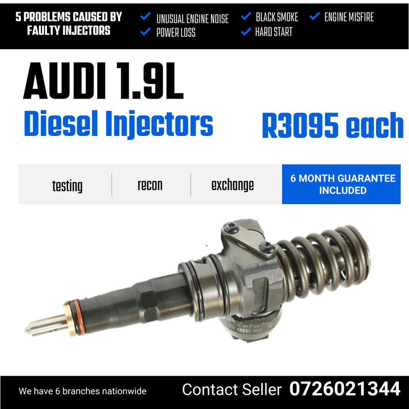 Audi 1.9L diesel injectors for sale