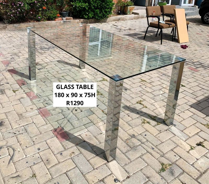 REAL GLASS MEETING CONFERENCE TABLE FOR SALE