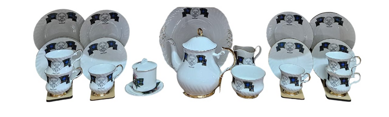 Macleod Tea Set This Design Approved By Standing Council of Scottish Chiefs&#34;