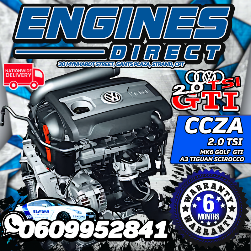 VW Audi Mk6 Golf GTi Tiguan Scirocco A3 CCZA Engine Available at Engines Direct Strand