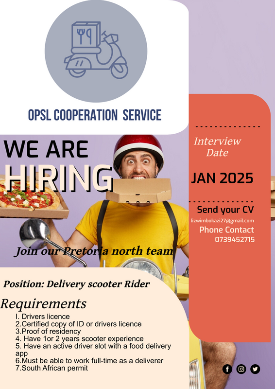 Hiring scooter driver