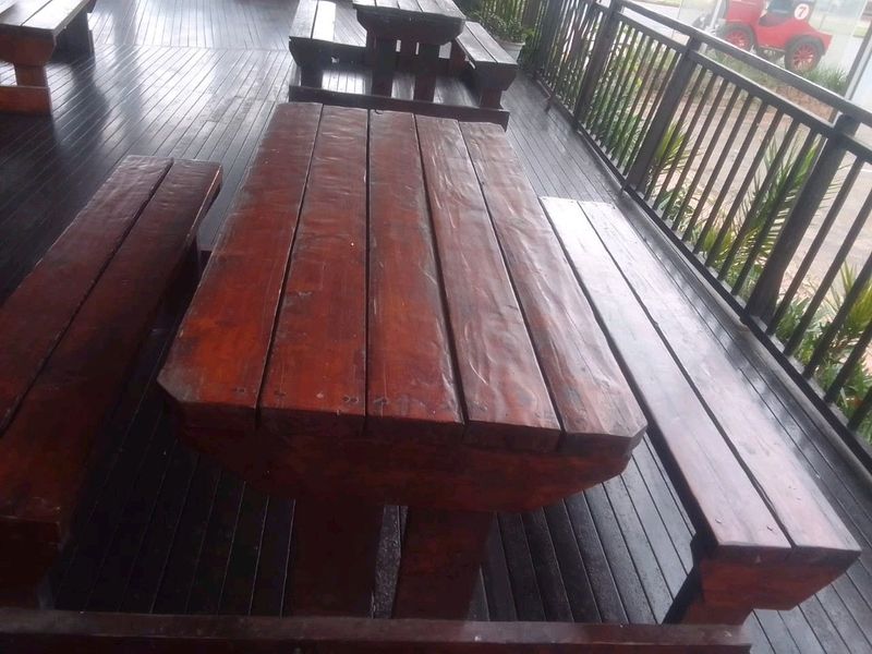 6 Seater outdoor benches