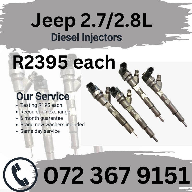 Jeep 2.7L/2.8L Diesel Injectors R2395 each