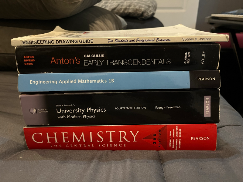 Engineering First Year Textbooks UKZN (Mechanical/ Electrical/ Chemical)