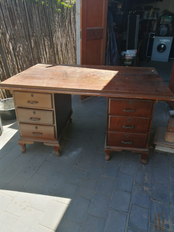 Antique Partner Desk pre 1950