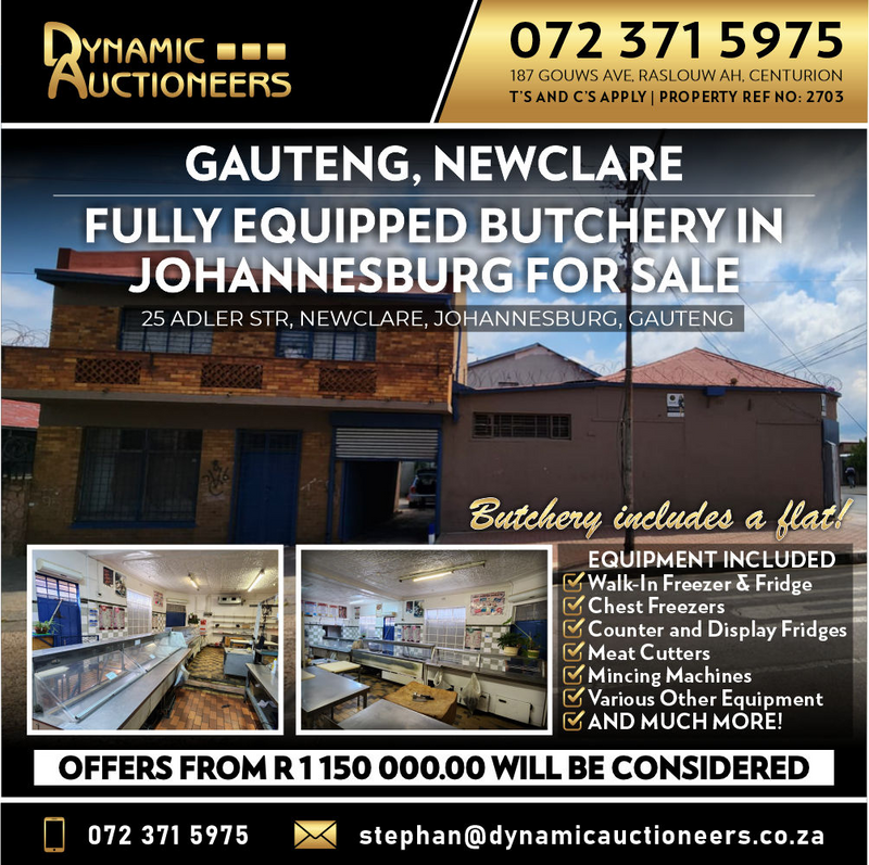 FULLY EQUIPPED BUTCHERY IN JOHANNESBURG FOR SALE