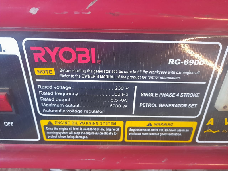 Generator - Ryobi 5.5kw