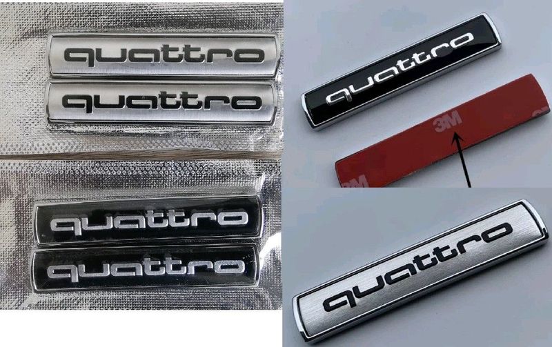 Audi Quattro badges emblems accessories