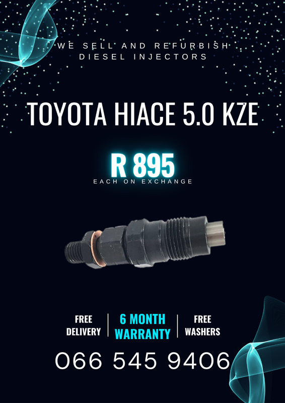 TOYOTA HIACE 5.0 KZE DIESEL INJECTORS FOR SALE ON EXCHANGE WITH WARRANTY