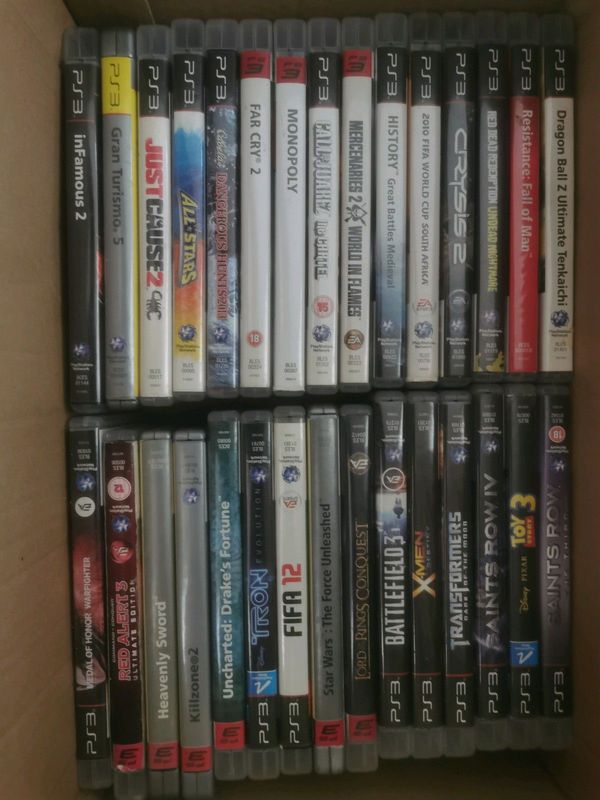 Inventory of numerous high quality p s3 games in excellent condition for sale