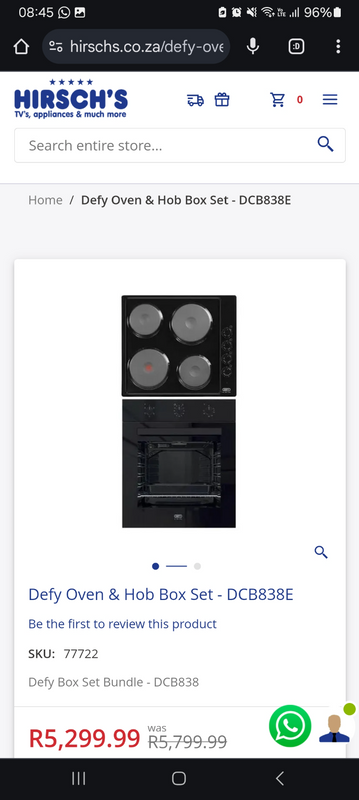 Defy Oven &amp; Hob Box Set - DCB838E