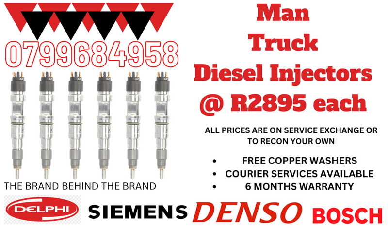 MAN TRUCK DIESEL INJECTORS/ WE RECON AND SELL ON EXCHANGE