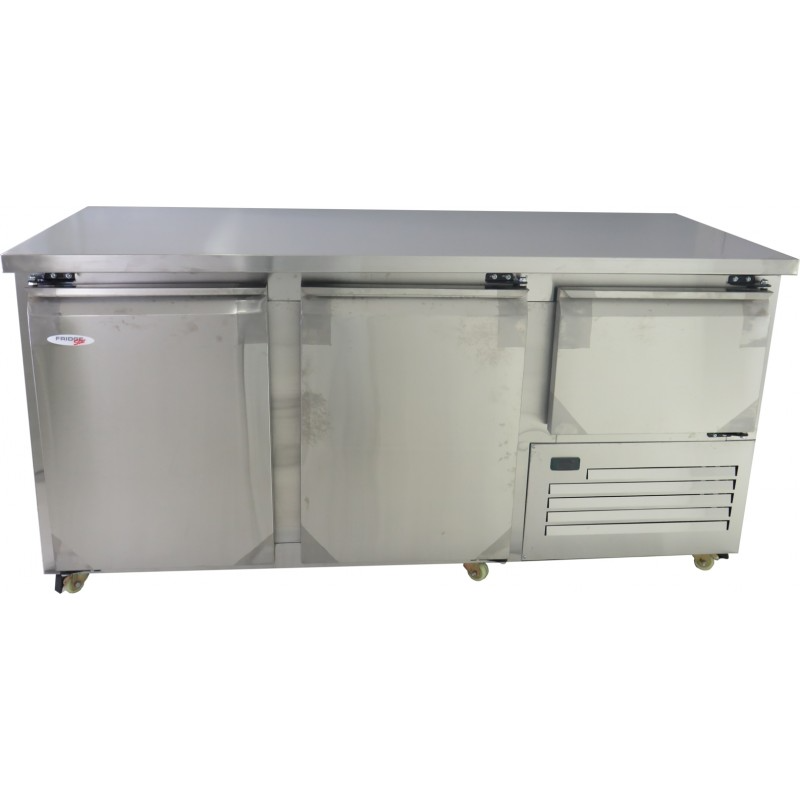 EB1850SS STAINLESS STEEL TWO AND A HALF SWING DOOR UNDERBAR FRIDGE - 610 Ltr