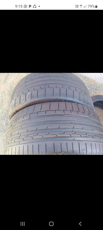 Two 295 35 23 continental tyres with 90% treads available for sale