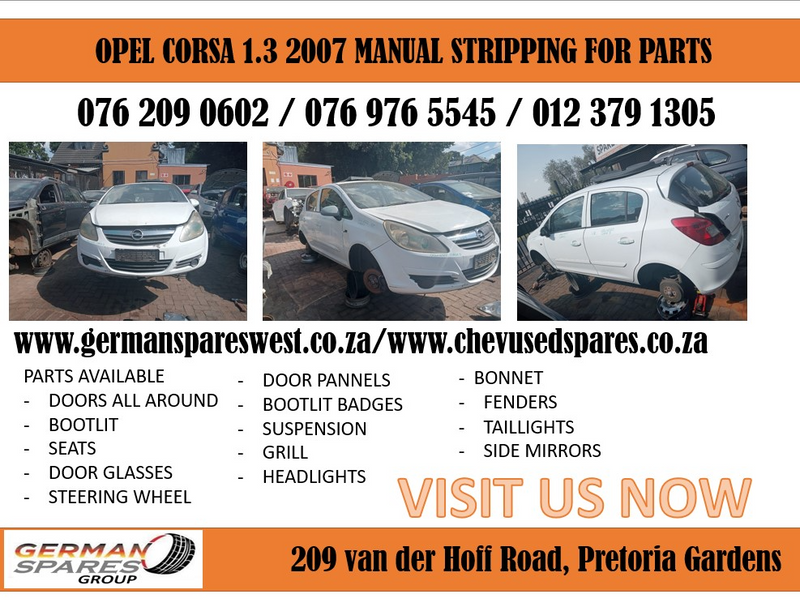 OPEL CORSA 1.3 2007 MANUAL STRIPPING FOR SPARES .