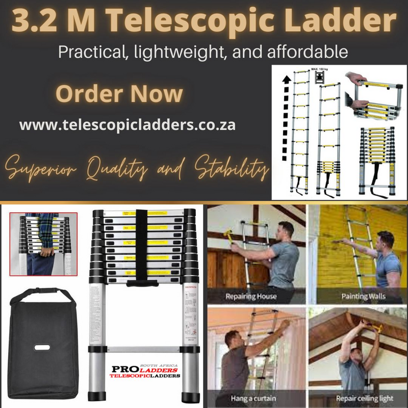 3.2M DIY ladder with carry bag. Practical, lightweight, and affordable telescopicladder.