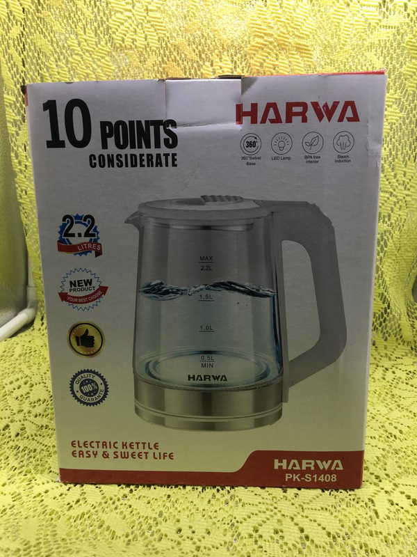 Harwa LED Light Up Large Capacity 2.2L Fast Boil Cordless Electric Kettle