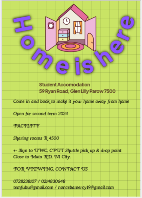 Student accommodation for rent