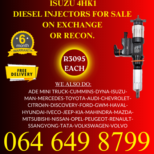 Isuzu 4HK1 diesel injectors for sale on exchange