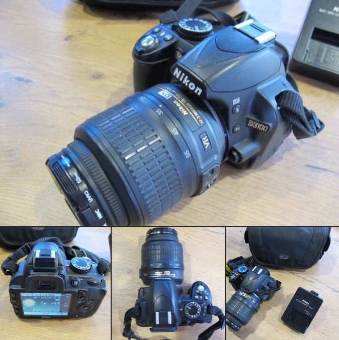 Nikon D3100 SLR with 18-55mm lens with Camera Bag