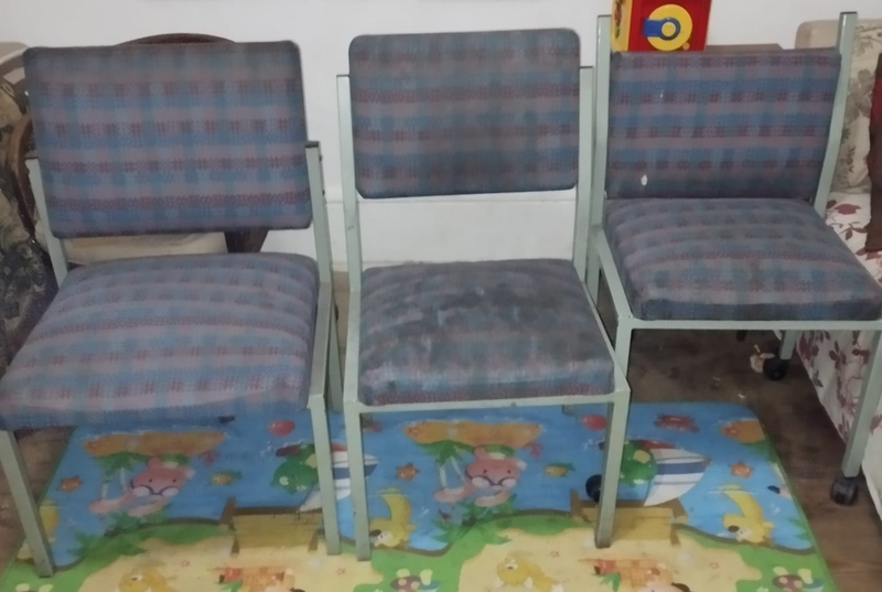 Steel Visitors Chairs x 3 (All)