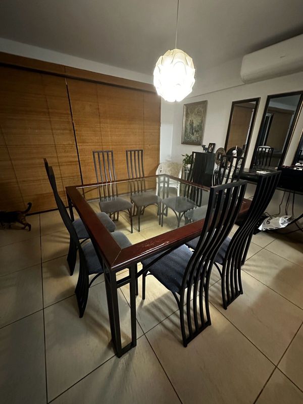 *** 8 seater dining table with chairs and side server ***