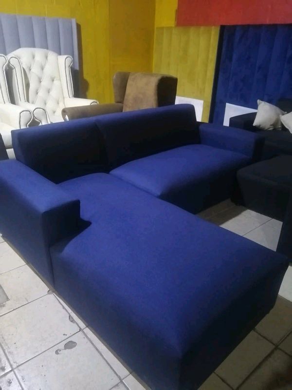 L shape couches for sale right at the factory shop for R2499.