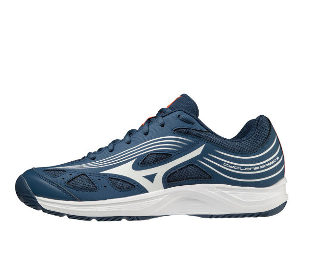 Nearly New Mizuno Unisex Cyclone Speed 3 Squash Shoes - Blue - Unisex UK 10 Intermediate- A48165