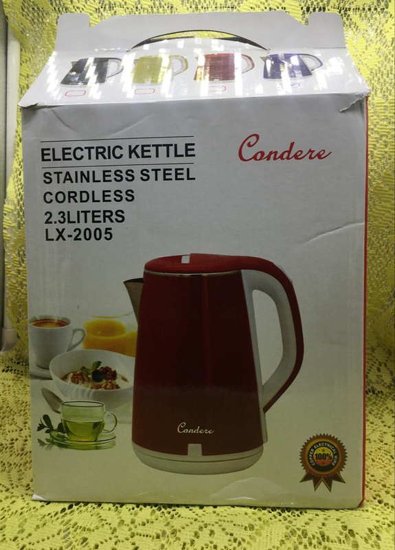 Condere Stainless Steel Cordless Electric Kettle