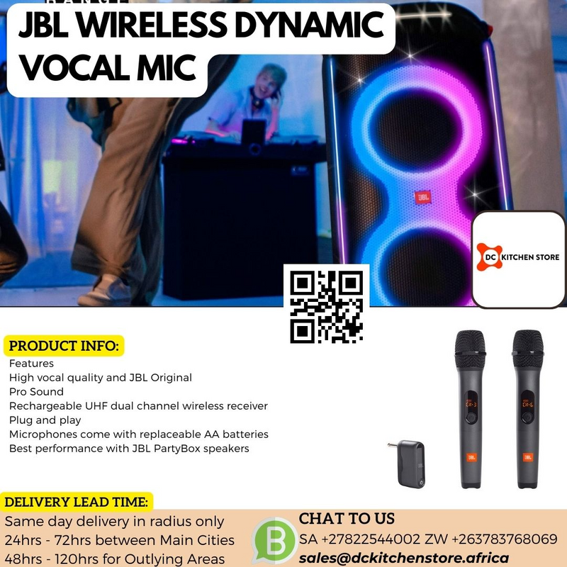 JBL Wireless Microphones For JBL PartyBox Speakers – Black