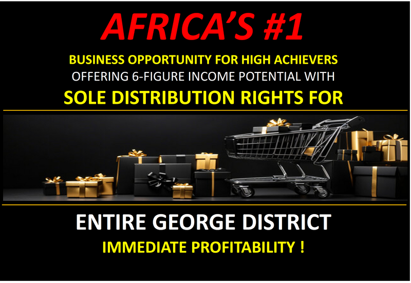 GEORGE DISTRICT - MAGNIFICENT BUSINESS WORKING FLEXI HOURS FROM HOME